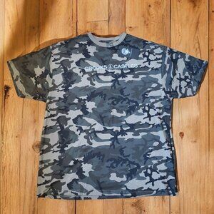 Crooks & Castles T-shirt Men's Size 2X Camo Short Sleeves 3D Logo Streetwear NWT